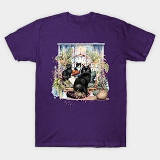 Three Black Cats T-Shirt